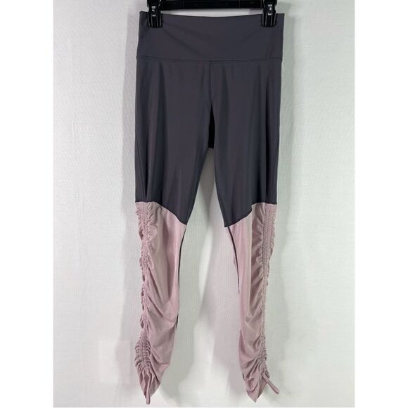 Fabletics Tall Cashel Foldover PureLuxe Leggings (Iron/Dusty Rose) - Medium Tall - Picture 3 of 12